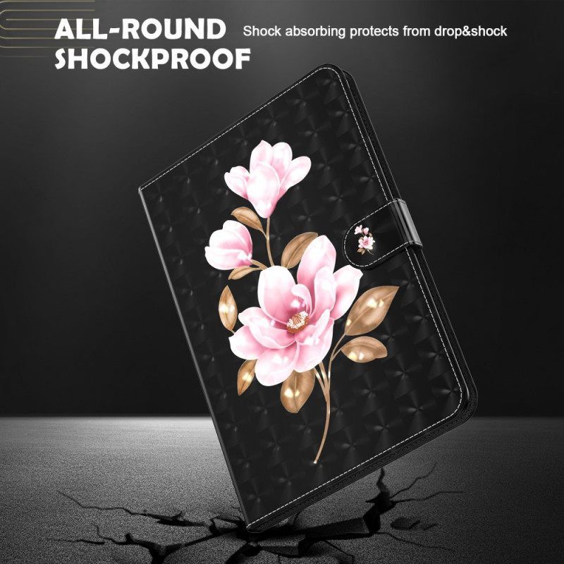 Κάλυμμα Samsung Galaxy Tab A8 (2021) Faux Leather Tree Blossoms